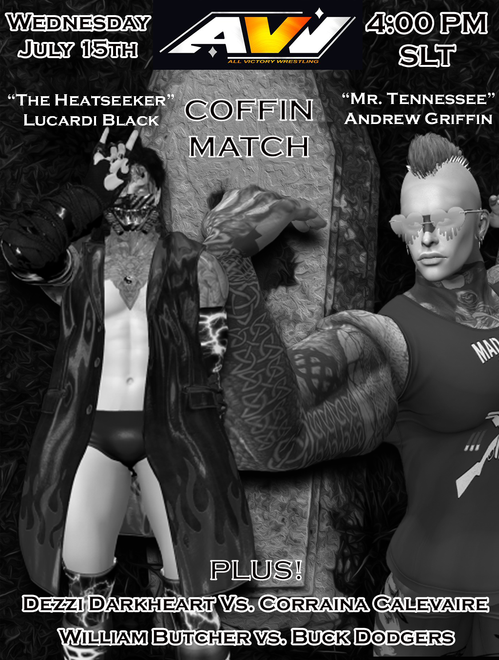 All Victory Wrestling (AVW) to Kick off 7/15 at 4 PM SLT With a ‘Coffin Match’